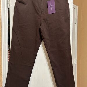 Gloria Vanderbilt Women's Brown Straight Leg Jeans